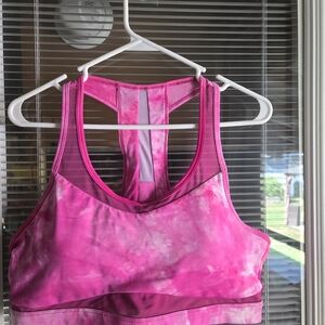 ZYIA Pink Tie-Dye Sports Bra